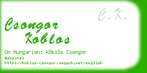 csongor koblos business card