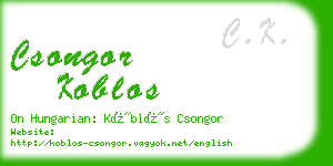 csongor koblos business card